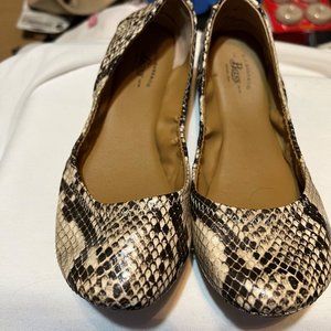 G.H. Bass Snakeskin flats
